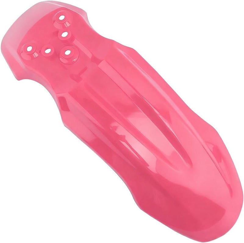 SWPHRT Motorcycle Front Wheel Mudguard, Motorbike Front Fender Protector Parts, Bicycle Number Plate Wheel Mud Guard Accessories, Universal for 125CC Pit PRO Trail Dirt Bike (Pink) - Image 1